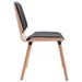 Chaise en bois naturel et simili cuir noir Klazo - Lot de 6 - Photo n°5