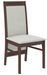 Chaise en bois Noyer foncé et tissu 34 couleurs Komba - Photo n°1
