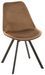 Chaise en métal et textile marron clair Stephen L 55 cm - Photo n°1