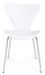 Chaise en plastique blanc et pieds en acier Tessa - Lot de 4 - Photo n°2