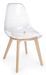 Chaise en polycarbonate et pieds en bois Esia - Lot de 4 - Photo n°1