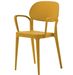 Chaise en polypropylène jaune ambre avec accoudoirs Kate - Lot de 4 - Photo n°1