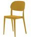Chaise en polypropylène jaune ambre Kate - Lot de 4 - Photo n°1