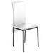 Chaise en simili cuir blanc et métal laquée gris argent - Photo n°1