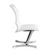 Chaise en similicuir blanc et pieds acier Camilo - Lot de 4 - Photo n°4
