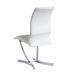 Chaise en similicuir blanc et pieds acier Camilo - Lot de 4 - Photo n°5
