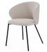 Chaise en tissu avec pieds en métal noir Nuria - Confort et modernité - Photo n°1