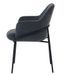 Chaise en tissu avec pieds métal noir Abigail – Design ergonomique et confortable - Photo n°3