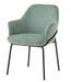 Chaise en tissu avec pieds métal noir Abigail – Design ergonomique et confortable - Photo n°1