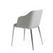 Chaise en tissu gris et pieds en acier argent Gidéon - Lot de 2 - Photo n°5