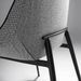Chaise en tissu gris et pieds en acier noir Kabesa - Lot de 2 - Photo n°8