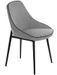 Chaise en tissu gris et pieds en acier noir Kabesa - Lot de 2 - Photo n°1