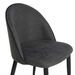 Chaise en velours confortable avec pieds en métal noir Brika – Style moderne - Photo n°6