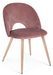 Chaise en velours rose et pieds en acier Mania - Lot de 4 - Photo n°1