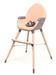 Chaise haute bébé tissu orange et pieds hêtre massif Essentiel - Photo n°2