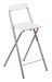 Chaise haute bois blanc et pieds métal gris Irène - Photo n°1