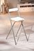 Chaise haute bois blanc et pieds métal gris Irène - Photo n°4