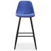 Chaise haute de bar velours bleu Kofy - Lot de 4 - Photo n°3