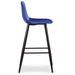 Chaise haute de bar velours bleu Kofy - Lot de 4 - Photo n°4