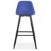 Chaise haute de bar velours bleu Kofy - Lot de 4 - Photo n°5