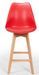 Chaise haute Scandinave Orna Rouge - Lot de 4 - Photo n°3