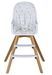 Chaise haute tissu blanc et pieds hêtre massif clair Holly - Photo n°3