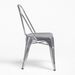 Chaise industrielle acier brossé brillant argenté Luxor - Photo n°2