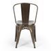 Chaise industrielle acier brossé brillant bronze luxe - Photo n°2