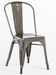 Chaise industrielle acier brossé brillant bronze Luxor - Photo n°1