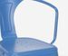 Chaise industrielle avec accoudoirs acier brillant bleu Kuista - Photo n°4