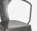 Chaise industrielle avec accoudoirs acier brillant gris foncé Kuista - Photo n°4