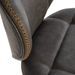 Chaise industrielle similicuir gris vieilli et pieds métal noir Dika - Photo n°6