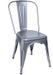 Chaise industrielle vintage KANBO en acier galvanisé brossé brillant - Photo n°1
