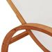 Chaise longue avec coussin blanc textilène/bois massif peuplier - Photo n°6