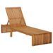 Chaise longue avec coussin Bois d'acacia solide 14 - Photo n°2