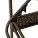 Chaise longue avec coussin marron 63x200x81 cm résine tressée - Photo n°8