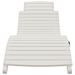 Chaise longue blanc 184x55x64 cm bois massif d'acacia - Photo n°3