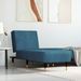 Chaise longue bleu velours - Photo n°1