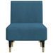 Chaise longue bleu velours - Photo n°4