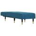 Chaise longue bleu velours - Photo n°3