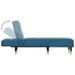 Chaise longue bleu velours - Photo n°6