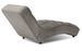 Chaise longue d'intérieur design tissu gris capitonné Rikal - Photo n°3