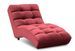 Chaise longue d'intérieur design velours rouge capitonné Rikal - Photo n°1