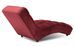 Chaise longue d'intérieur design velours rouge capitonné Rikal - Photo n°3
