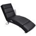 Chaise longue de massage Noir Similicuir - Photo n°1