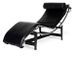 chaise longue design cuir noir Mavah - Photo n°3