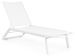 Chaise longue en aluminium blanc avec roues Cadia - Lot de 4 - Photo n°1