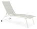 Chaise longue en aluminium et textylène blanc Chloé - Lot de 4 - Photo n°1