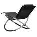 Chaise longue enfant textilène noir et métal gris Ardec - Photo n°4