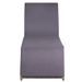 Chaise longue et table polyester et résine tressée gris Lafat - Photo n°5